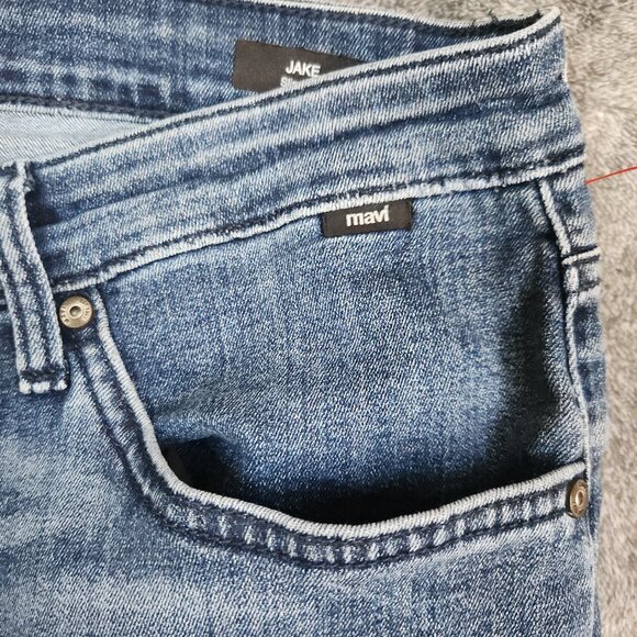 Mavi Men's Slim Straight Jeans - Light Blue - Picture 3 of 12